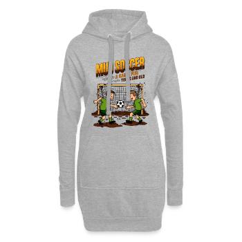 Mud football - Hoodie Dress - heather grey - Front
