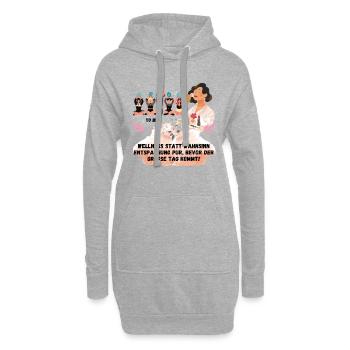 Wellness vor der Hochzeit – Spa Inspiration JGA  - Hoodie-Kleid - Grau meliert - Vorne