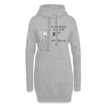 Figurine de stylo - il suffit de tenir le cresson - Sweat-shirt à capuche long Femme - gris chiné - Devant