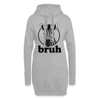 Drôle Zèbre Sarcastique Humour Internet Mème - Sweat-shirt à capuche long Femme - gris chiné - Devant