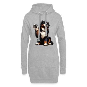 Berner Sennenhund Sennenhunde Sennen Besitzer - Hoodie-Kleid - Grau meliert - Vorne