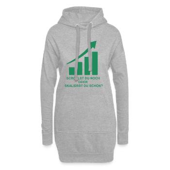 Onlinebusiness Motivation - Hoodie-Kleid - Grau meliert - Vorne