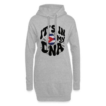 Kubanische DNA Kuba Flagge Hispanisch - Hoodie-Kleid - Grau meliert - Vorne