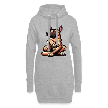 Berger Belge Malinois Propriétaire Malinois - Sweat-shirt à capuche long Femme - gris chiné - Devant