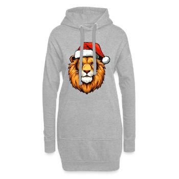 Leo Christmas - Sweat-shirt à capuche long Femme - gris chiné - Devant