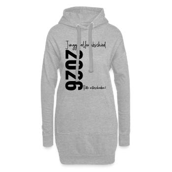 Enterrement de vie de garçon 2026 Veuillez signer Enterrement de vie de garçon - Sweat-shirt à capuche long Femme - gris chiné - Devant