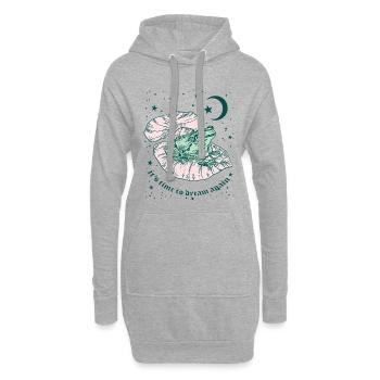 IL EST TEMPS DE RÊVER À NOUVEAU - Sweat-shirt à capuche long Femme - gris chiné - Devant
