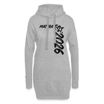 Matura Est. 2026 - Sweat-shirt à capuche long Femme - gris chiné - Devant
