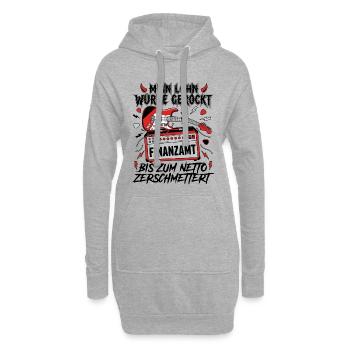 Mein Lohn Wurde Gerockt - Hoodie-Kleid - Grau meliert - Vorne