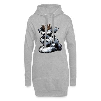 Schnauzer géant Schnauzer Propriétaire de Schnauzer - Sweat-shirt à capuche long Femme - gris chiné - Devant