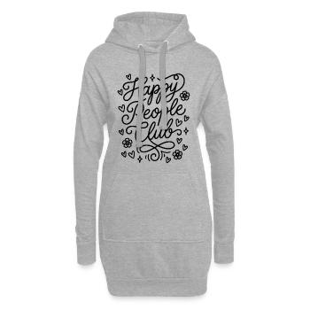 Club des Gens Heureux - Sweat-shirt à capuche long Femme - gris chiné - Devant