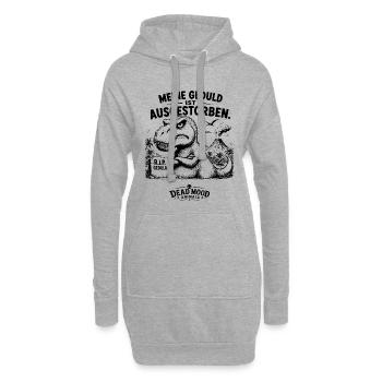 Lustiger T-Rex Dinosaurier Spruch | Sarkasmus Büro - Hoodie-Kleid - Grau meliert - Vorne