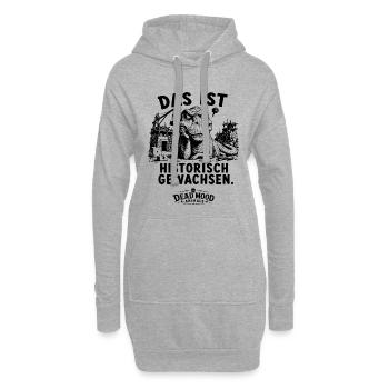 Historisch Gewachsen T-Rex Lustiges Büro Geschenk - Hoodie-Kleid - Grau meliert - Vorne