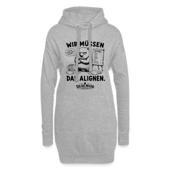 Business Buzzword Humor | Lustiger Meeting Spruch  - Hoodie-Kleid - Grau meliert - Vorne