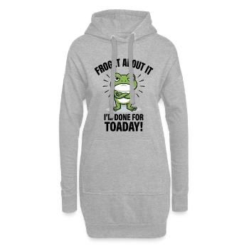 À propos de ça Froget, j’en ai fini pour aujourd’hui - Sweat-shirt à capuche long Femme - gris chiné - Devant