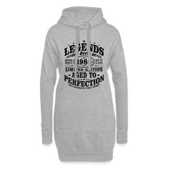Cadeau d’anniversaire Vintage Born Vintage 1986 - Sweat-shirt à capuche long Femme - gris chiné - Devant