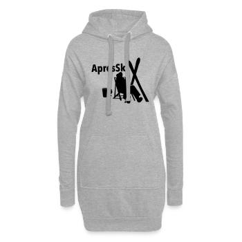 Ski, ski, skiing, après ski, freeski, freeskiing - Sweat-shirt à capuche long Femme - gris chiné - Devant