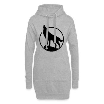 Wolf - Protection de la nature - Protection des animaux - Sweat-shirt à capuche long Femme - gris chiné - Devant
