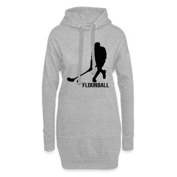 floorball unihockey floorballteam floorballspieler - Hoodie-Kleid - Grau meliert - Vorne