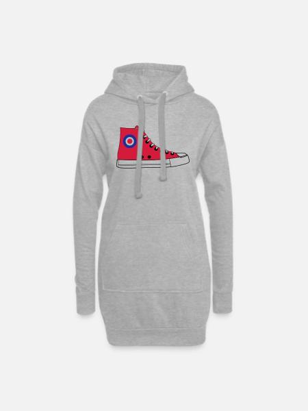 Turnschuh Mod - Hoodie-Kleid - Grau meliert
