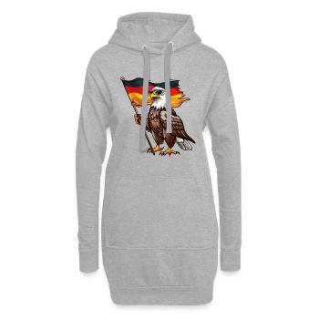 Deutschland Adler Germany Flag Eagle - Hoodie-Kleid - Grau meliert - Vorne