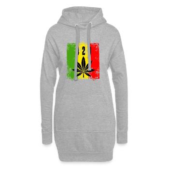 Cannabis 420 T-Shirt Unisex Hanfblatt Marihuana - Hoodie-Kleid - Grau meliert - Vorne