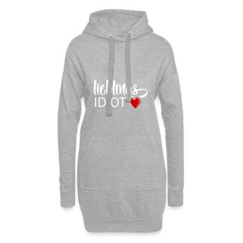 Idiot préféré - Sweat-shirt à capuche long Femme - gris chiné - Devant