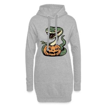 Schlange Kobra Halloween Zombie - Hoodie-Kleid - Grau meliert - Vorne
