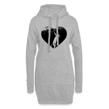 Faustball Faustballer Faustballspieler - Hoodie-Kleid - Grau meliert - Vorne