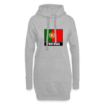 Portugal Flagge Fahne Lissabon Porto Algarve EU - Hoodie-Kleid - Grau meliert - Vorne