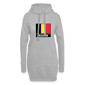 Drapeau Belgique Drapeau belge Bruxelles Anvers - Sweat-shirt à capuche long Femme - gris chiné - Devant