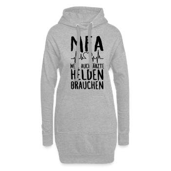 MFA Arzthelferin Medizinische Fachangestellte - Hoodie-Kleid - Grau meliert - Vorne