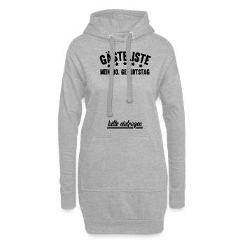 30. Geburtstag Gästeliste Party 30 Jahre Geschenk - Hoodie-Kleid - Grau meliert - Vorne