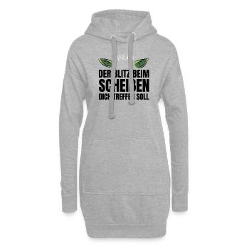 Lustiger Spruch Blitz Scheißen Grün Kobold Gnom - Hoodie-Kleid - Grau meliert - Vorne