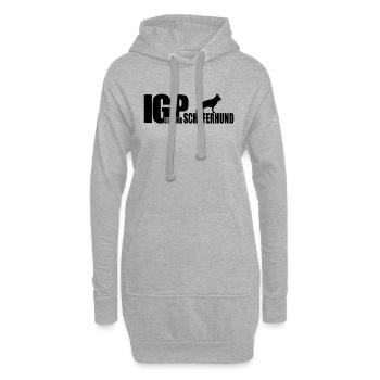 IGP GERMAN SHEPHERD Wilsigns IPO sport de chien - Sweat-shirt à capuche long Femme - gris chiné - Devant