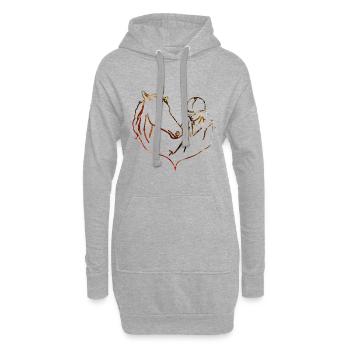 PFERD PONY PFERDELIEBE - Hoodie-Kleid - Grau meliert - Vorne