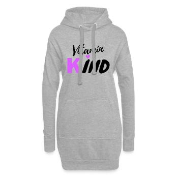 Vitamine Enfant - Sweat-shirt à capuche long Femme - gris chiné - Devant