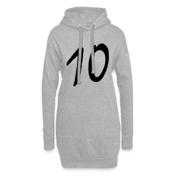 10 - Hoodie-Kleid - Grau meliert - Vorne