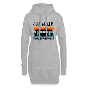 Straßenbahnfahrer Straßenbahn Stadtbahn Tram - Hoodie-Kleid - Grau meliert - Vorne