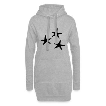 Stern muster Symbol - Hoodie-Kleid - Grau meliert - Vorne