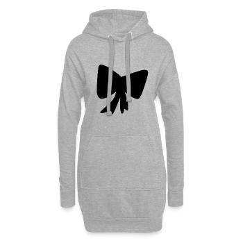 Schleife Muster Symbol - Hoodie-Kleid - Grau meliert - Vorne