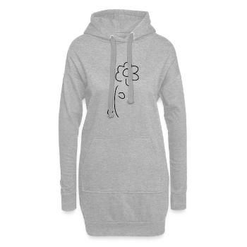 Blume Symbol Pflanze - Hoodie-Kleid - Grau meliert - Vorne