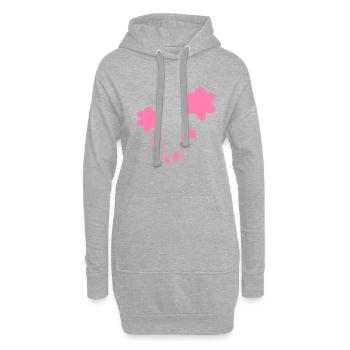Blume Blumen Symbol Pflanze form - Hoodie-Kleid - Grau meliert - Vorne