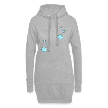 Seifenblasen kreise formen wasser muster - Hoodie-Kleid - Grau meliert - Vorne