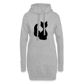 Chat Animal Icône Animal Animal Pet - Sweat-shirt à capuche long Femme - gris chiné - Devant