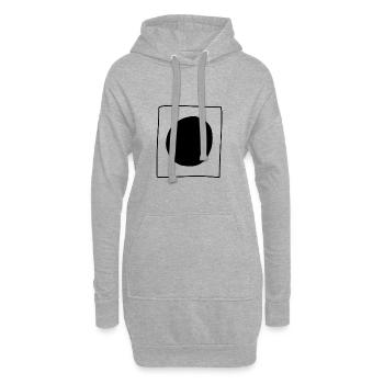 kreis quadrat symbol form - Hoodie-Kleid - Grau meliert - Vorne
