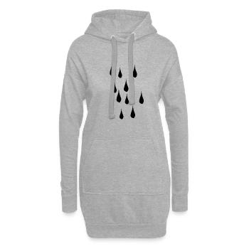Tear Water Rain Tears Weather - Sweat-shirt à capuche long Femme - gris chiné - Devant