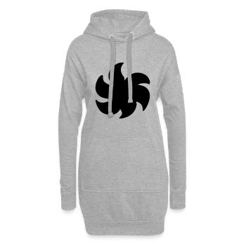 pflanze form symbol symbol blume - Hoodie-Kleid - Grau meliert - Vorne