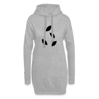 Motif d’icône de feuille à quatre feuilles - Sweat-shirt à capuche long Femme - gris chiné - Devant