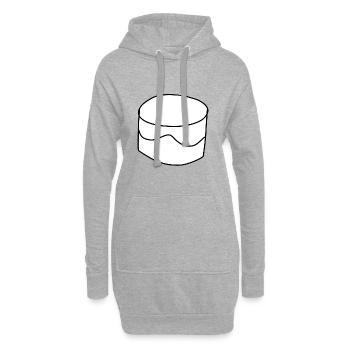 icône de gâteau gâteau de gâteau dessin animé - Sweat-shirt à capuche long Femme - gris chiné - Devant